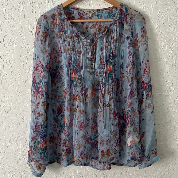 Lucky Brand Peasant Blouse Size XS - Picture 2 of 3